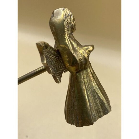 Brass Angel Candle Snuffer Flame Extinguisher Long Handled Wings 10" - Picture 7 of 12